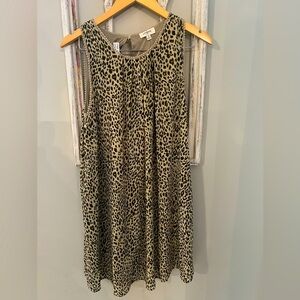Women's Umgee Boutique Leopard Print Swing Dress Sleeveless Cheetah Size M
